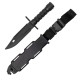 DUMMY M9 KNIFE/BAYONET, The Snow Wolf Dummy Knife/Bayonet M9 in Black is a non-functional replica accessory built entirely from lightweight polymer materials, offering the appearance of a classic M9 field knife without added weight or sharp edges
